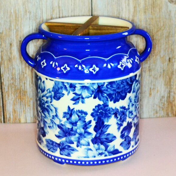 Pioneer Woman Utensil Holder Vintage Floral Pattern New Never Used Kitchen Tools - Picture 4 of 10